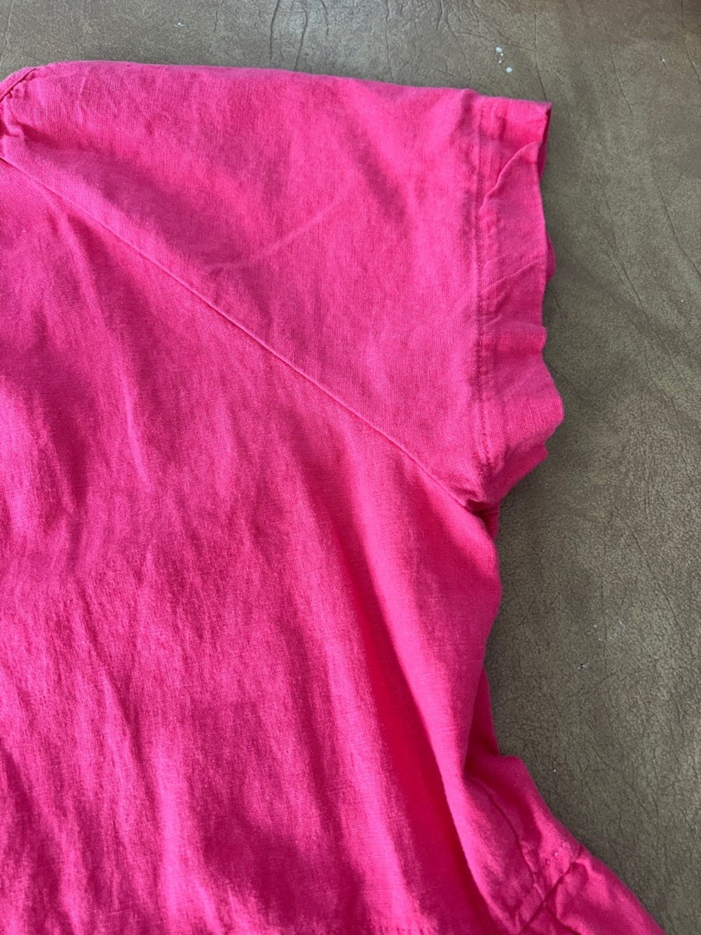Universal Thread Hot Pink V-Neck Tie-Detail Cotton Dress - Picture 9 of 12